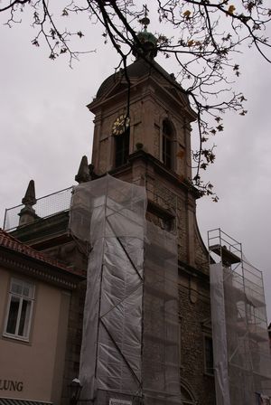 St. Michael eingerüstet